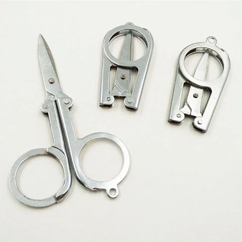 Портативные складные мини ножницы из нержавеющей стали ручной работы для