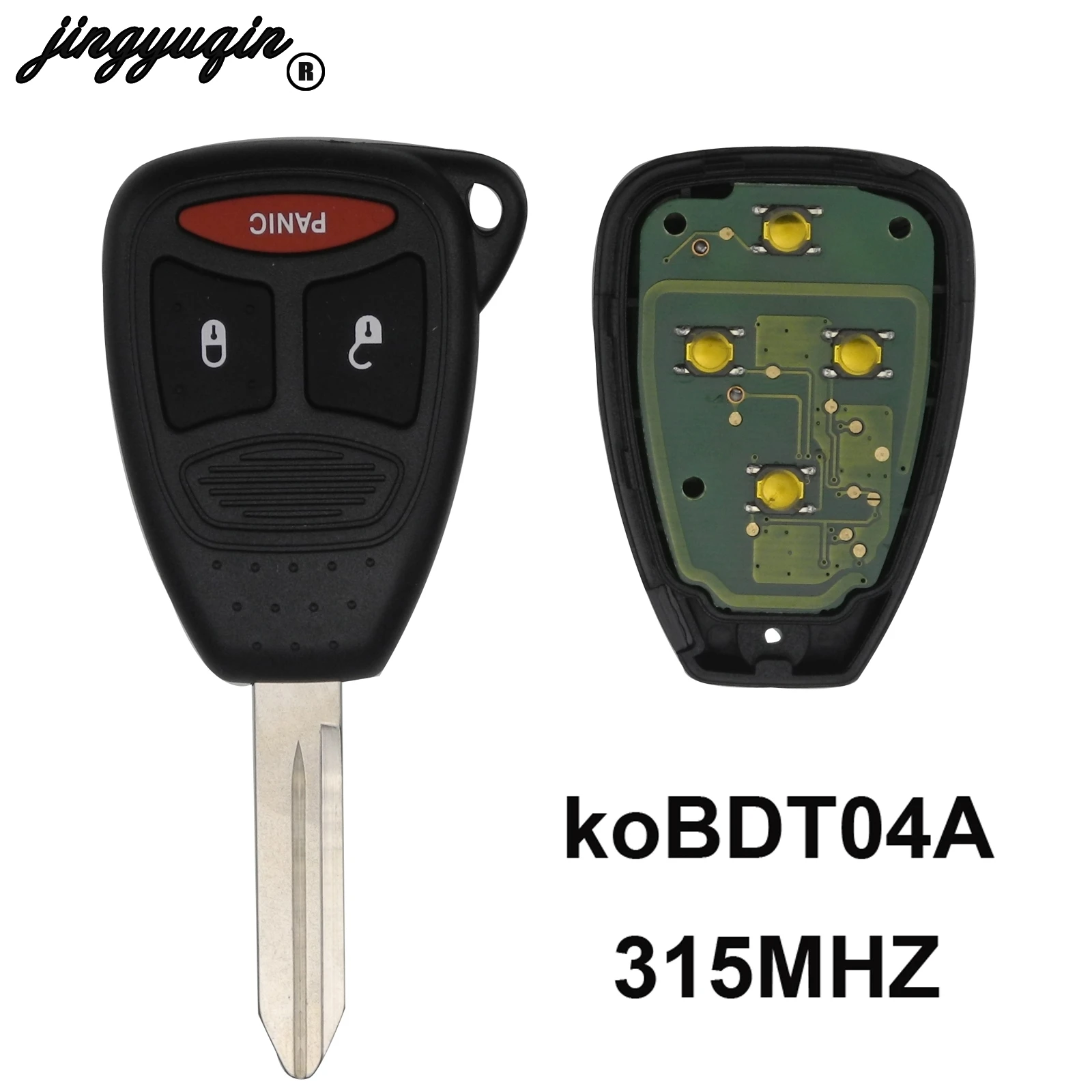 Jingyuqin 3 кнопки KOBDT04 ASK 315 МГц дистанционный брелок для dodge chrysler jeep Dakota Durango Charger 300 Aspen