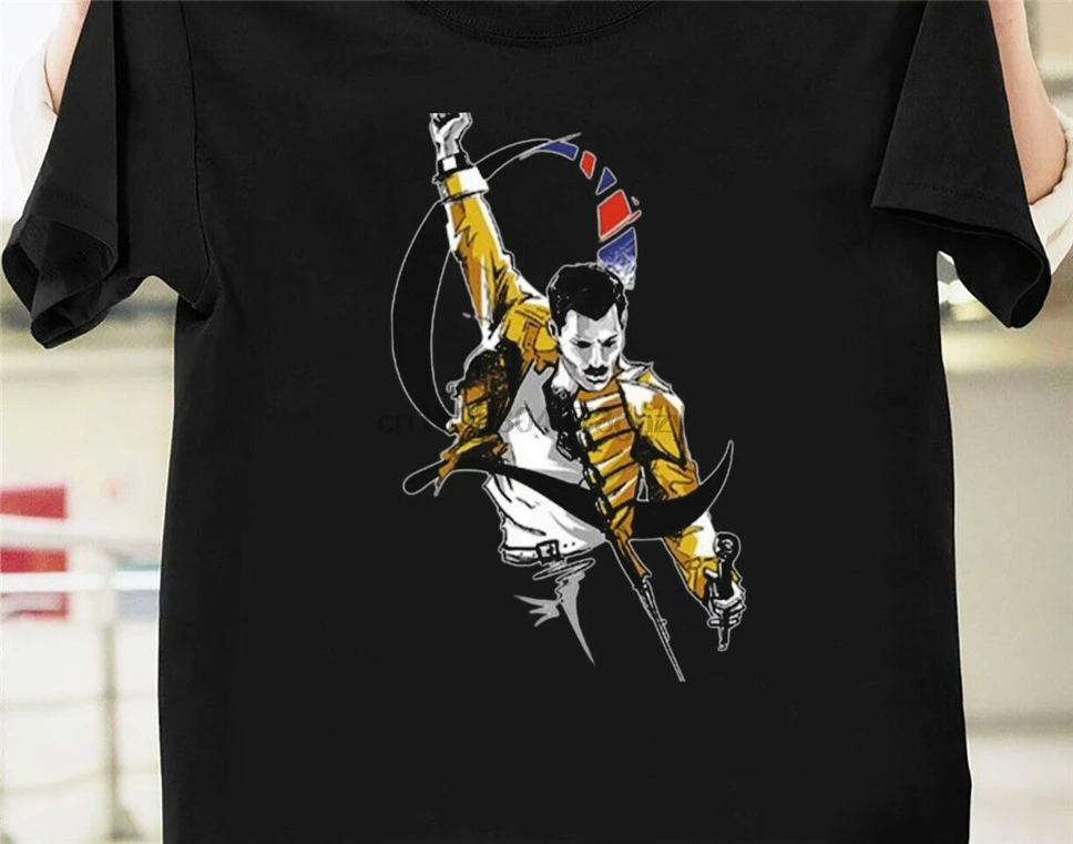Футболка с надписью The queen Freddie Mercury God Save Rock Band черная футболка короткими рукавами