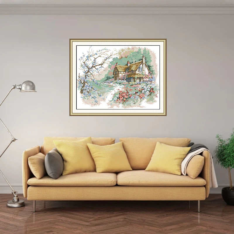 Набор для вышивки крестиком пробежка по дереву | Дом и сад