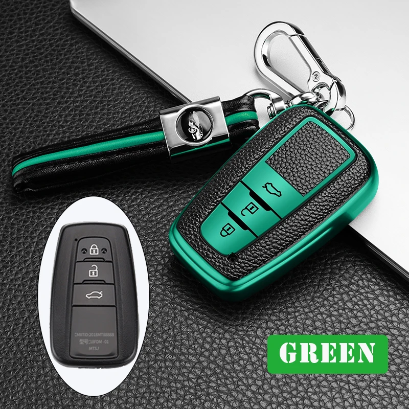 

For Toyota Camry Mark X RAV-4 PRADO COROLLA HIGHLANDER 2 3 Buttons Remote Keyless 2020 New style TPU+ABS Car Key Cover Case