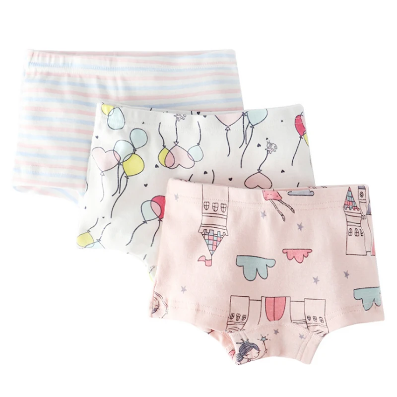 SheeCute/Для девочек, для малышей и детей постарше, для 3-комплект нижнего белья мягкие хлопковые трусы для малышей, трусы детские плавки