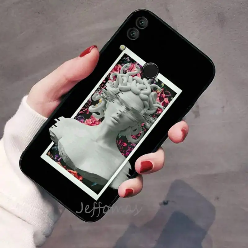 

Funny Statue Abstract Art Phone Case For Huawei honor Mate P 9 10 20 30 40 Pro 10i 7 8 a x Lite nova 5t