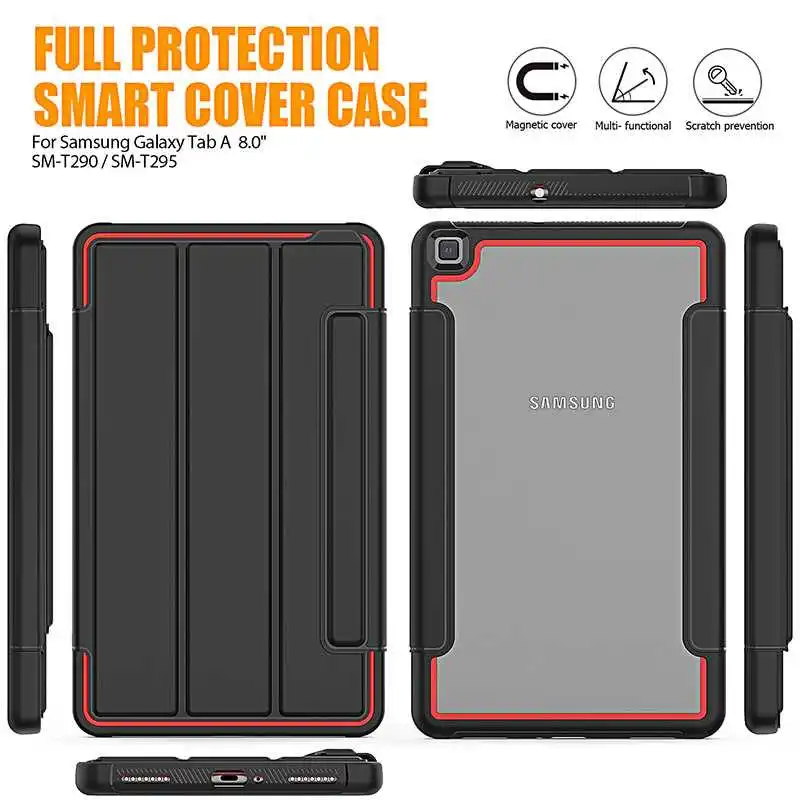 

Full Protection Shockproof Smart Case For Samsung Galaxy Tab A 8.0 8 A8.0 A8 2019 T290 T295 T297 Tablet Case Cover