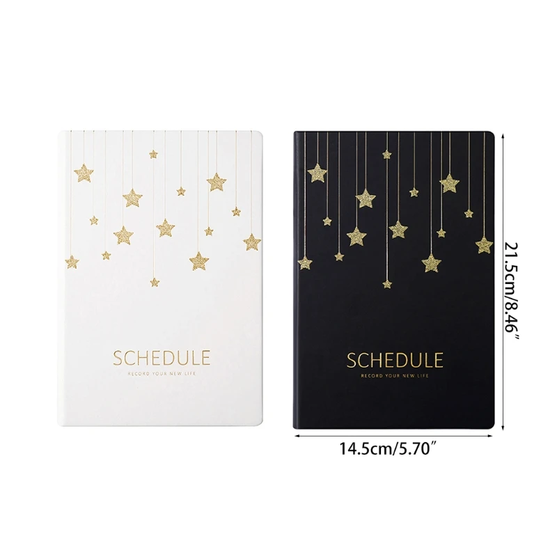 

A5 Planner Time Management Dated Pages Lock Line Binding Dated To-do-list Pages Business for Office Travel Notepad