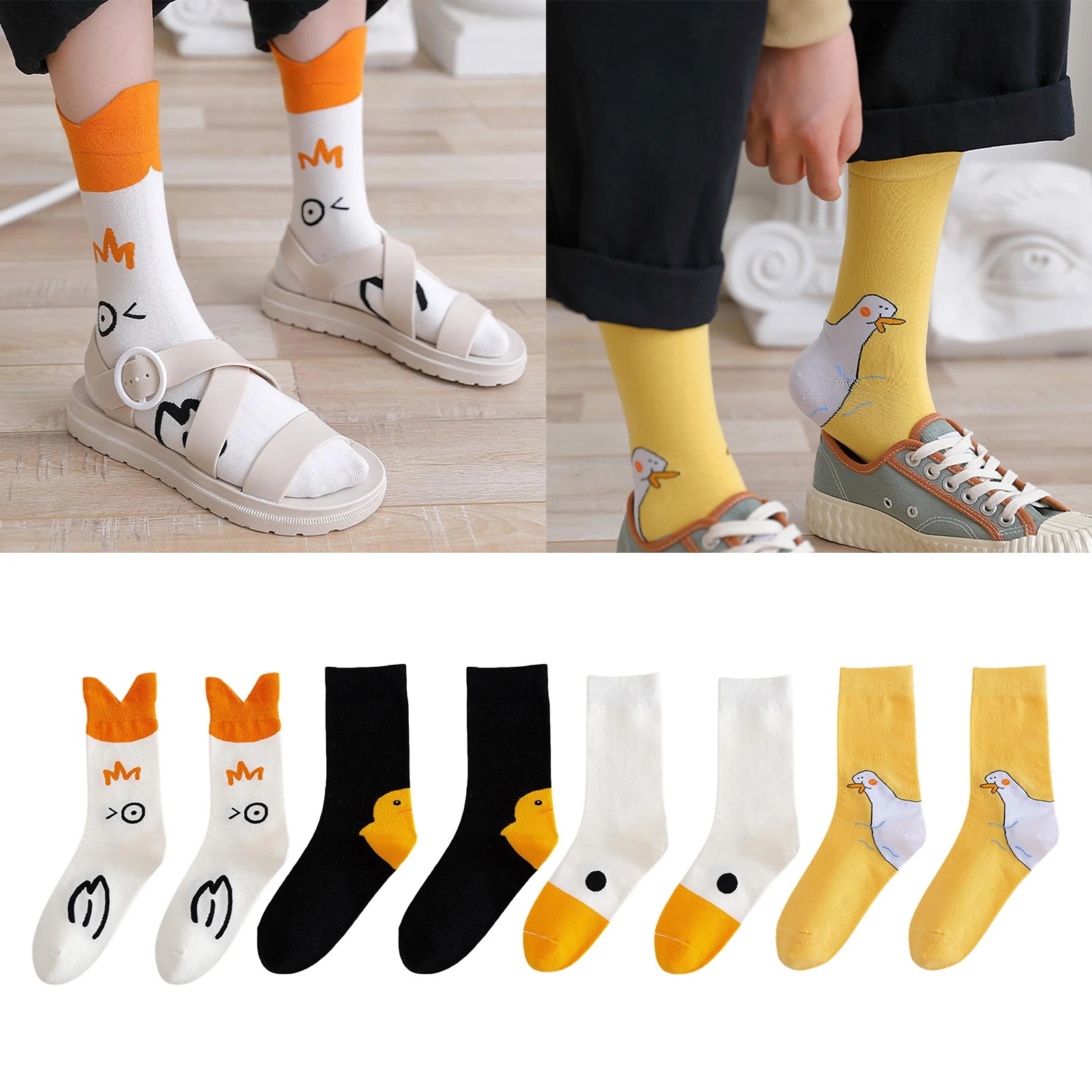 

Animal Head Socks Cute Sport Cotton Crew Socks Unisex Novelty Funny Sock Christmas Socks