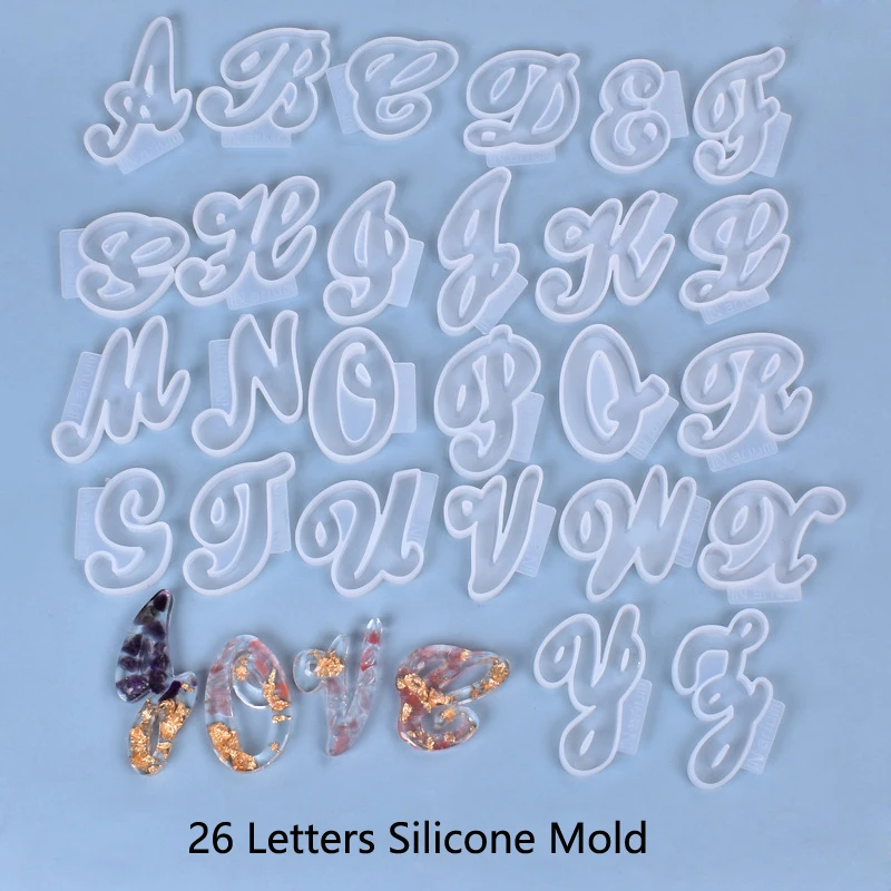 Бамала Смола силиконовые формы буквы английского алфавита смолы литые DIY проект