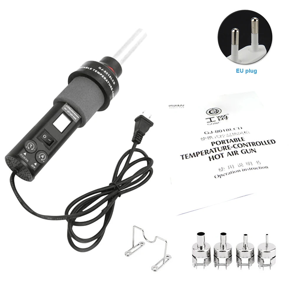 

DIY Accuracy Repairing Low Noise Portable Hot Air Blower LED Display Electric Household Temperature Adjustable Welding Tools