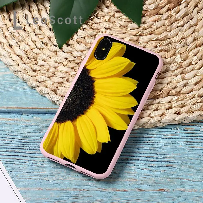 

Chrysanthemum color yellow red Phone Case Candy Color for iPhone 11 12 mini pro XS MAX 8 7 6 6S Plus X 5S SE 2020 XR cover funda