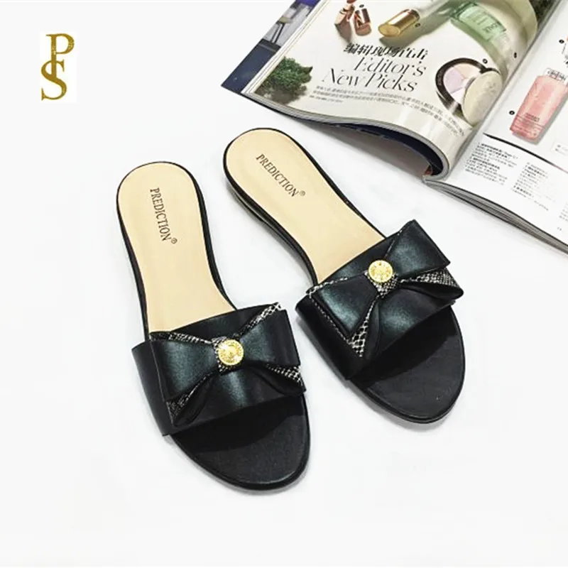 Удобные тапочки на плоской подошве с бантами для женщин|Тапочки| |