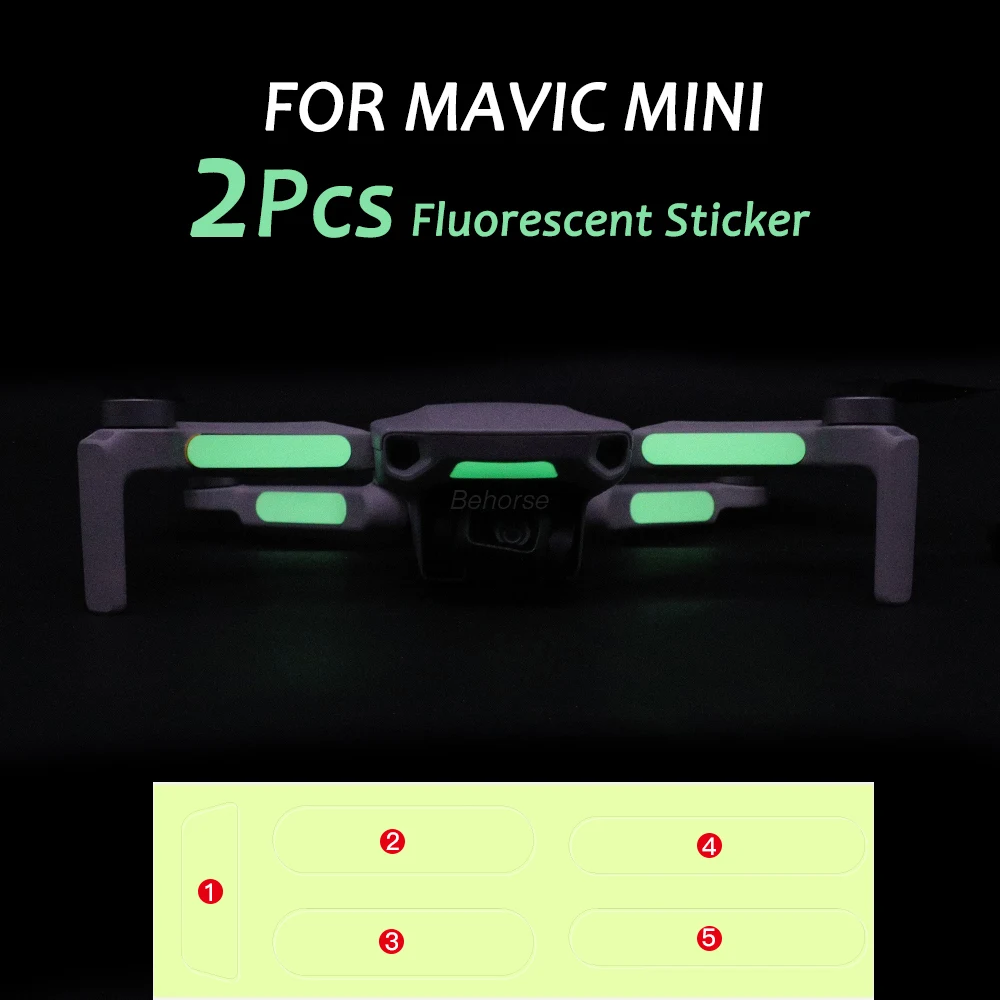 2 шт. флуоресцентные наклейки для DJI Mavic Mini светящиеся Ночной светильник декор