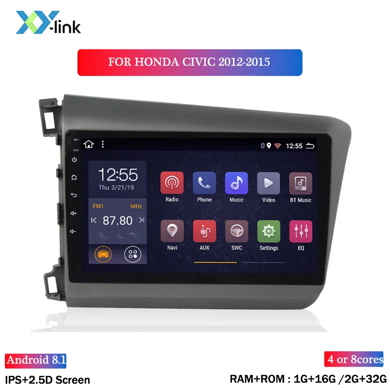 Автомобильный мультимедийный плеер Android 8 1 система Gps навигации для Honda CIVIC 2012 2015