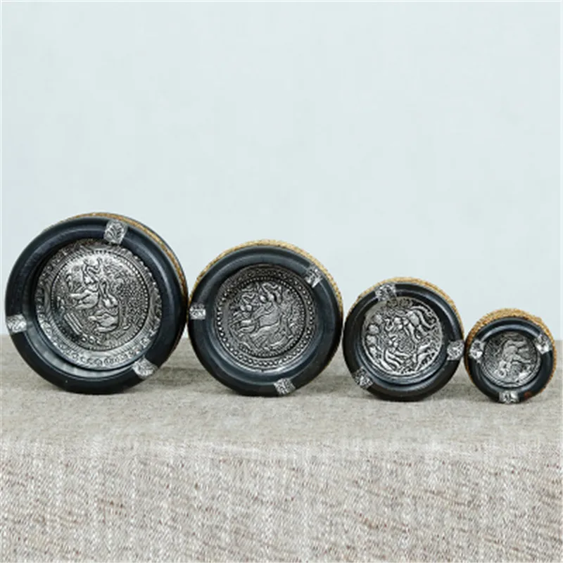 Пепельница NEWYEARNEW деревянная Черная для автомобиля портативная пепельница из