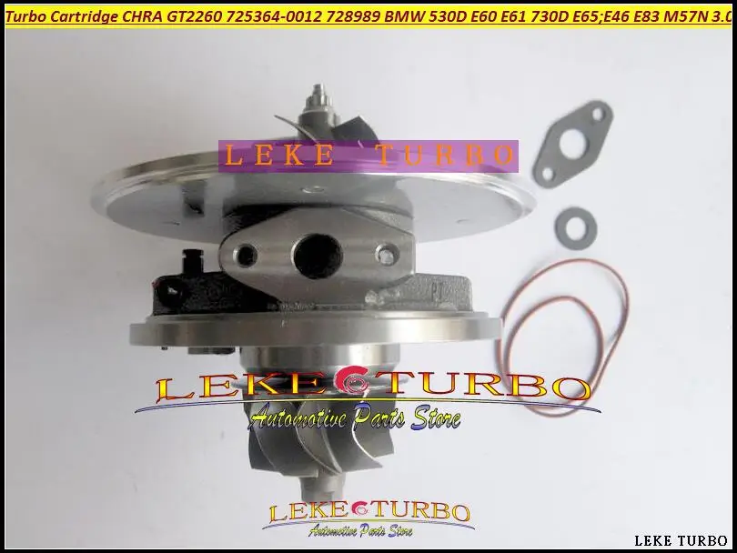 

Турбокартридж chra, турбокомпрессор GT2260V 725364 725364-5018S 728989 11657789083 7789083 7789081 для BMW 530D E60 E61 214HP