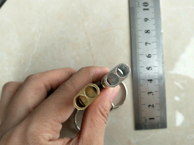 Double-frequency Gold/Sliver Emergency Survival Whistle Keychain Aerial Aluminum Alloy Camping Hiking Accessory Tool | Спорт и