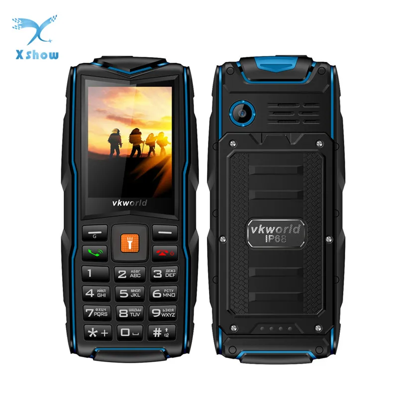 VKworld новый камень V3 мобильный телефон водонепроницаемый IP68 2 4 дюймов FM радио 3