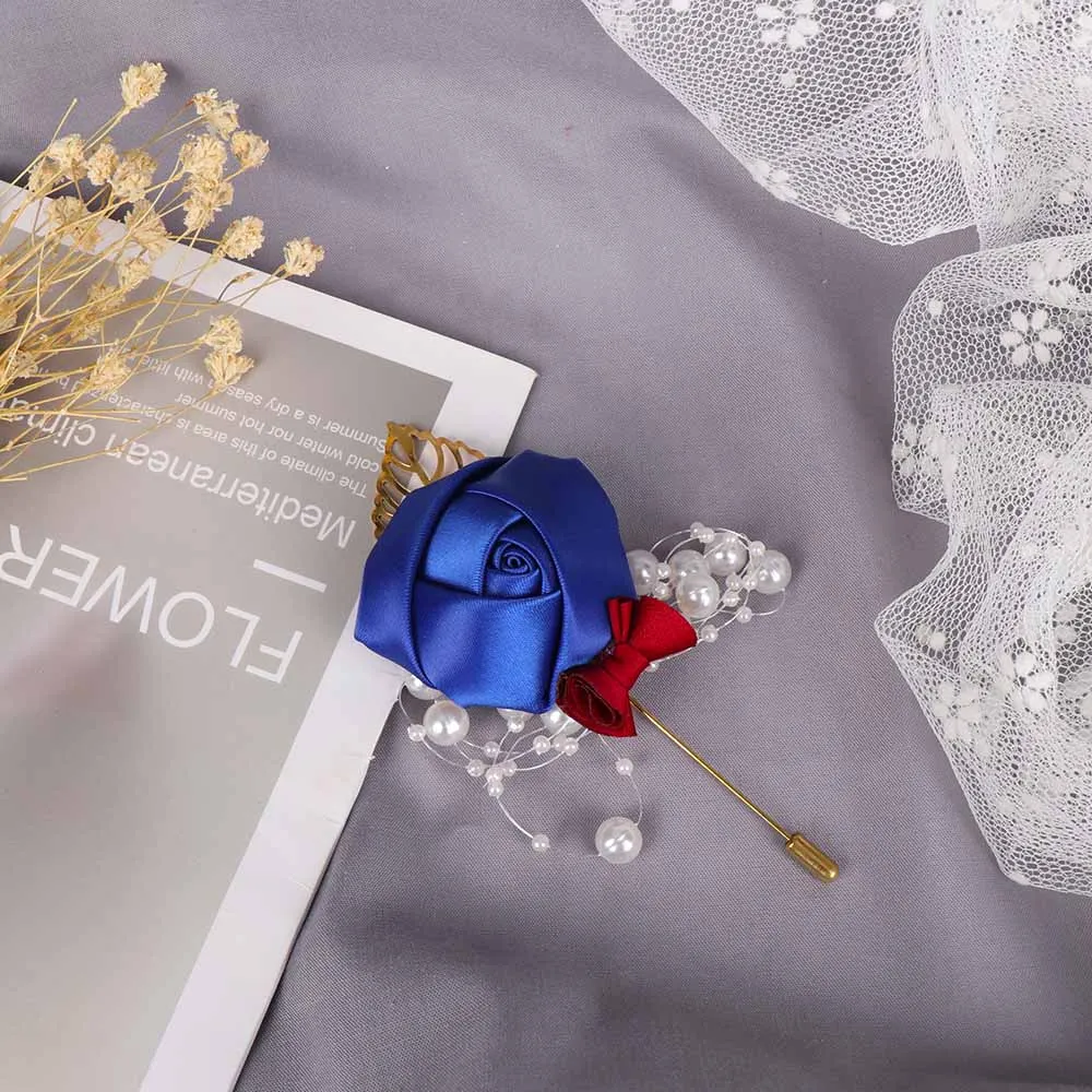 2019 новый лучший мужской бутоньерка для жениха атласные искусственные цветы