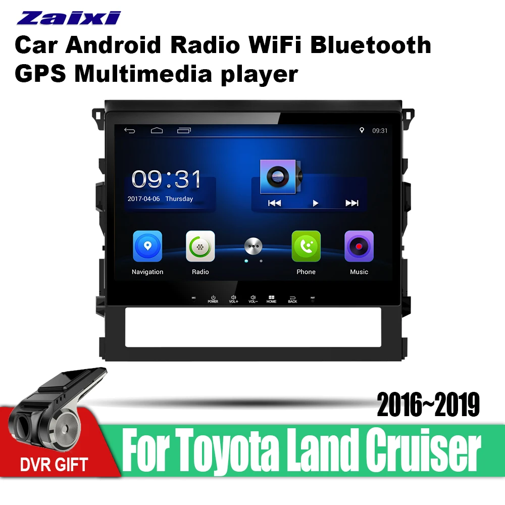 ZaiXi Android автомобильный GPS мультимедийный плеер для Toyota Land Cruiser 2016 ~ 2019