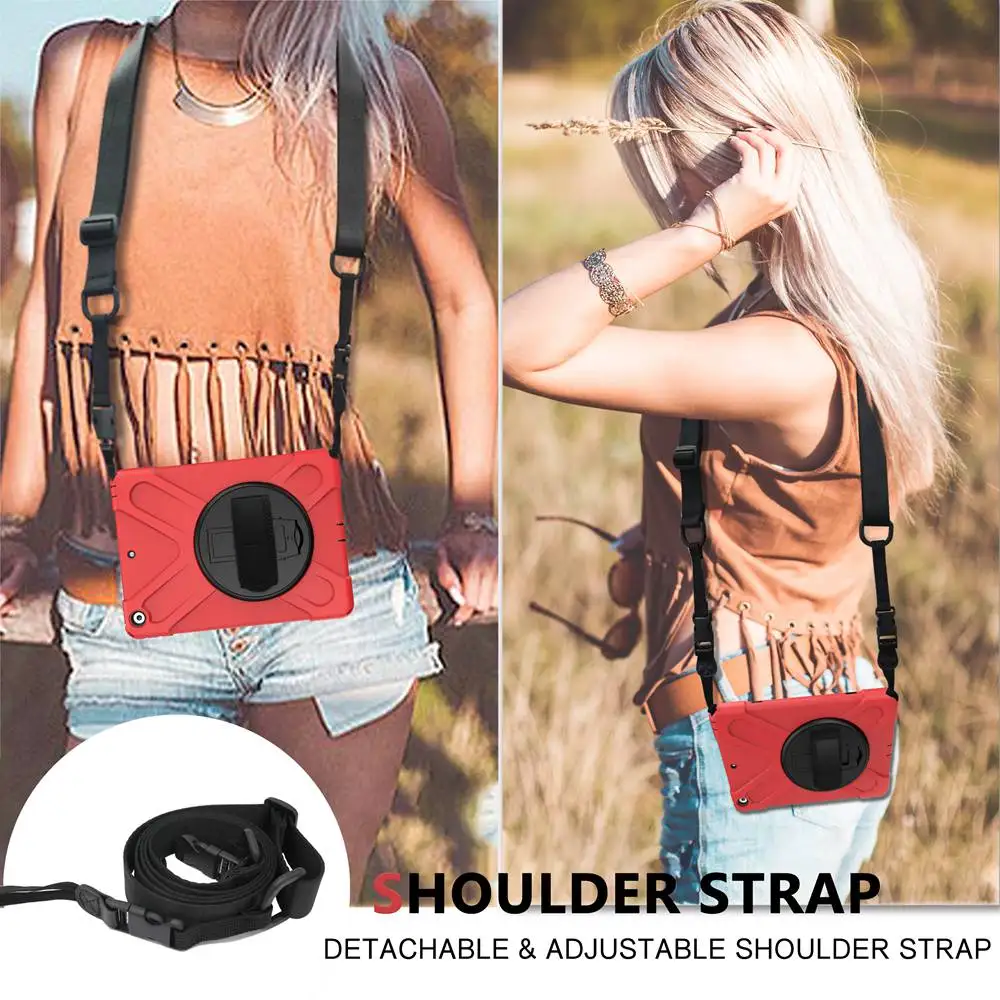 

For ipad 7th generation case with strap Shock Proof full body cover Handle stand kids tablet cover for iPad 10.2 inch 2019 case