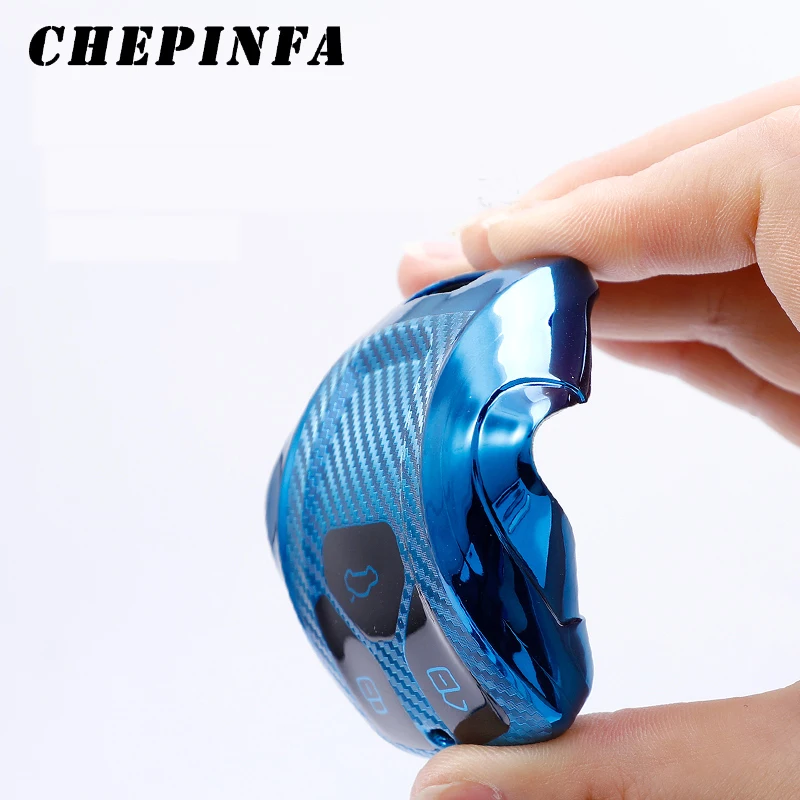 Чехол из углеродного волокна TPU для автомобильных ключей защитный чехол Audi A4 4L 5 6L