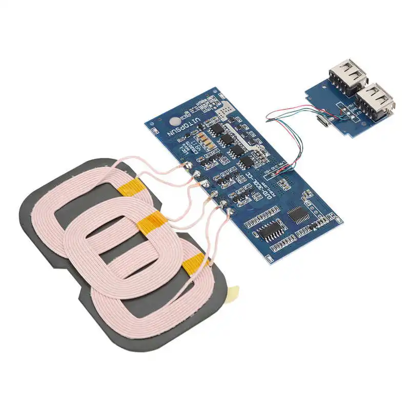 Стандартное Беспроводное зарядное устройство QI DIY 3 катушки Беспроводная зарядка