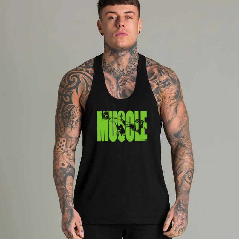 

Muscle Guys Clothing Brand Gym Tank Top Men Fashion Men's Fitness Stringer Vest Casual Sleeveless Undershirts Man Singlets