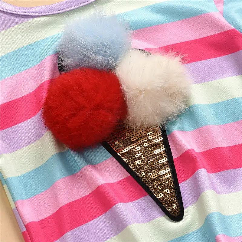 Футболка с коротким рукавом и юбка в радужную полоску | Мать ребенок