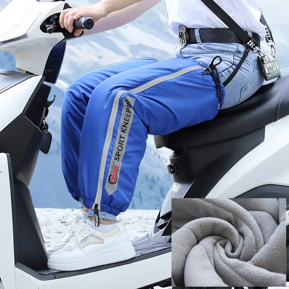 

Polyester Fleece Motorcycle Warm Knee Pad Waterproof Reflective Strip Thickened Protector Guard Legging Cover Protective Kneepad
