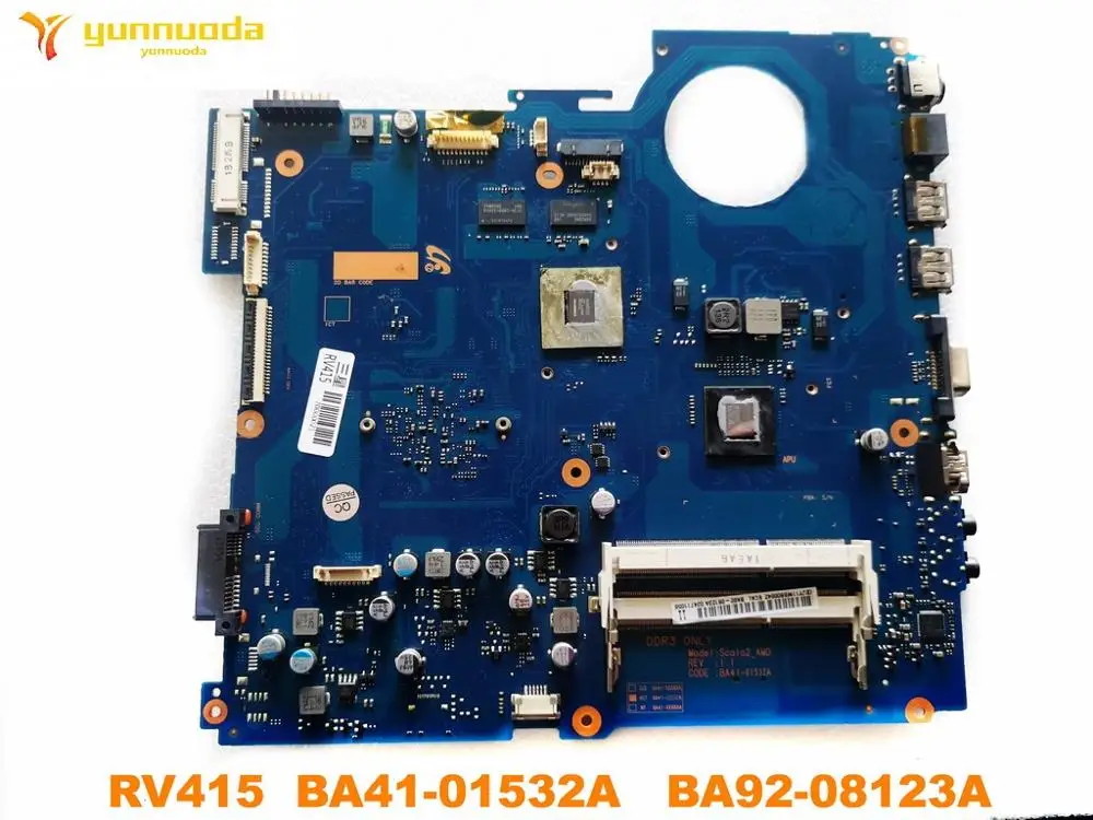 Оригинальное для Samsung RV415 Материнская плата ноутбука BA41 01532A BA92 08123A испытанное