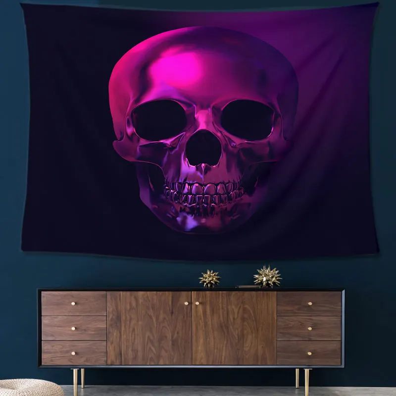 

Asasen hippie witchcraft tapiz skull moon tapestry mountain wall hanging black psychedelic mandala tapestry tapestry cloth home