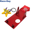 Красная алюминиевая противоскользящая пластина двигателя для китайского SDG Braaap Taotao Coolster Lifan YX KXL CRF50 мотоцикл для грязеотталкивающего велосипеда