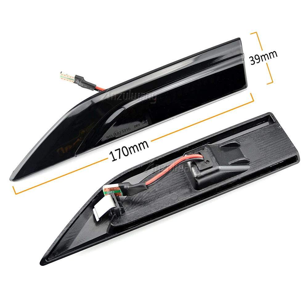 2Pcs Dynamic Blinker LED Side Light Turn Signal Marker Lamp Car Styling Amber For VW Transporter T6 Multivan Caddy MK4 2015-2019 - купить по