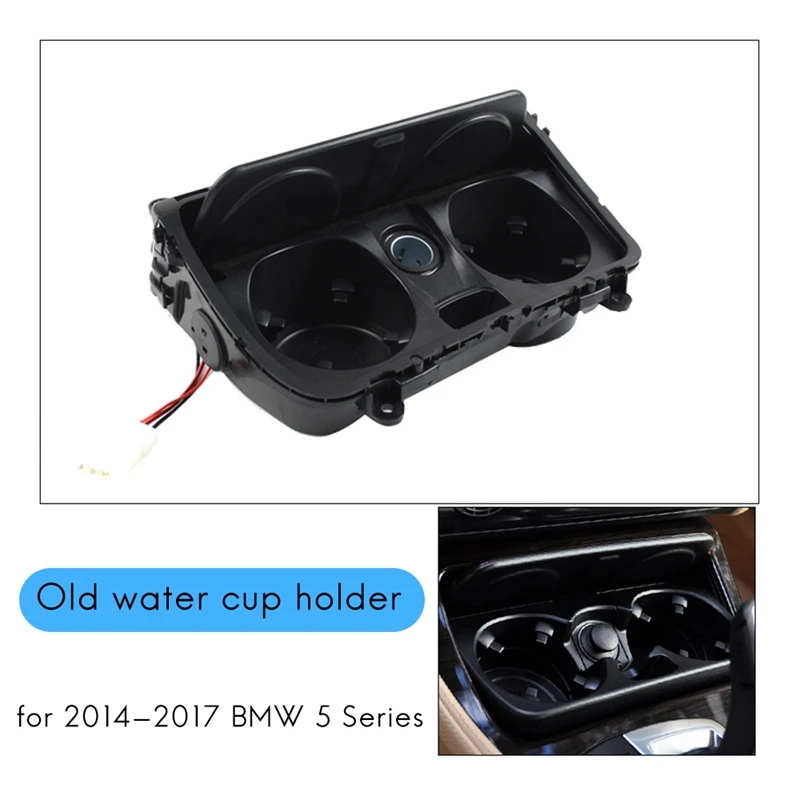 

Car Central Console Drink Cup Holder Assembly Cigarette-Lighter Base For-BMW 5 Series F10 F11 F10LCI F11LCI