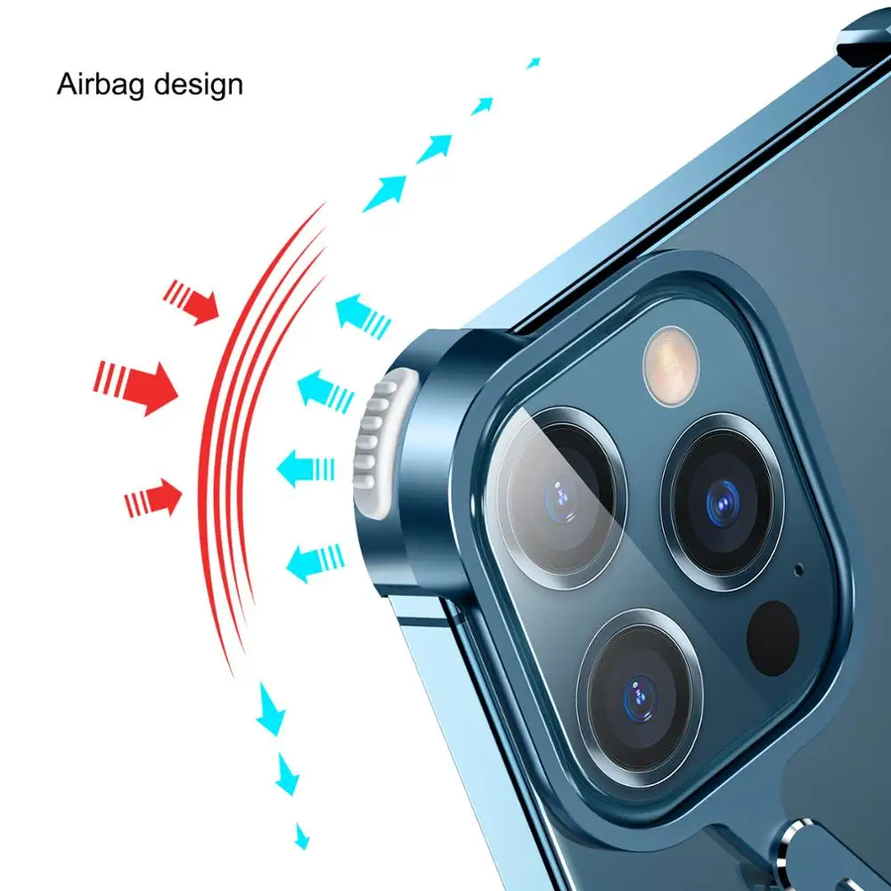 luxury metal frame shape bumper case for iphone 13 pro max cool shockproof back cover for iphone 12 mini free global shipping