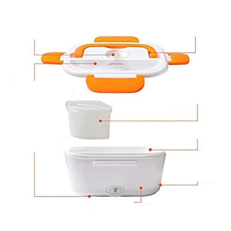 Электрический Ланч бокс с вилкой Стандарта США и ЕС 110 В 220 контейнер для дома