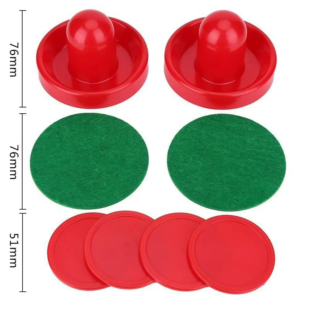 

Air Hockey Accessories 76mm Goalies & 52mm Puck Felt Table Adult toys games mallet Pusher entertaining A6T0