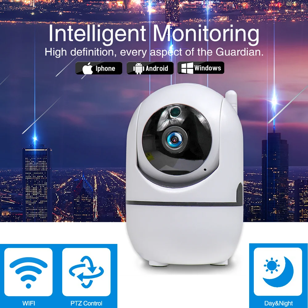 IP-камера видеонаблюдения с автослежением 1080P Wi-Fi | Безопасность и защита