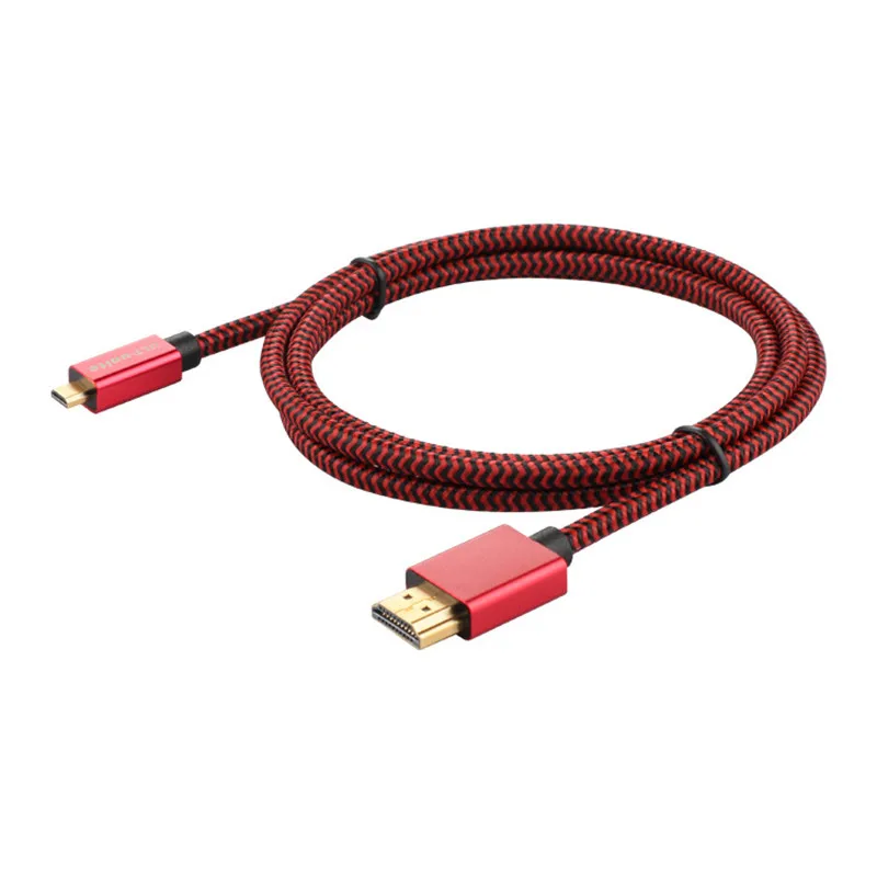 HDMI кабель 2,0 4K 60Hz для сплиттера удлинитель адаптер для PS4 Для Xiaomi tv Box HDMI к Micro HDMI HD кабель PP пряжа позолоченная