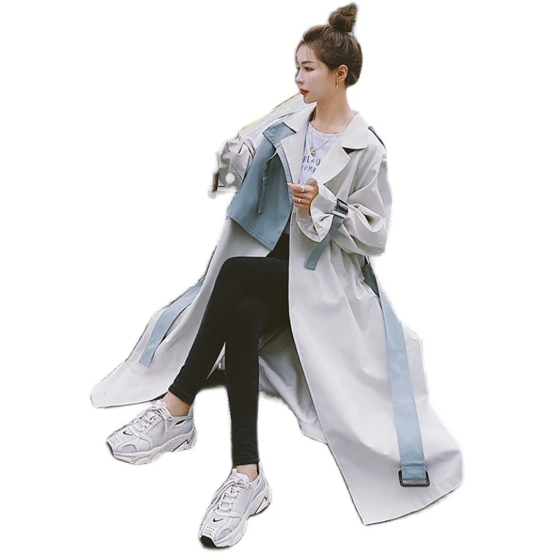 

Women's 3/4 sleeve Length Double-Breasted Trench Coat with Belt Stylish ladies overcoats