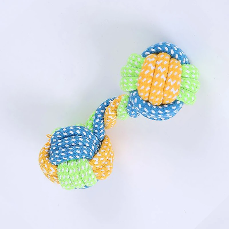 Хлопковая веревка для собак игрушка жевания щенков с узлом игрушки прорезывания