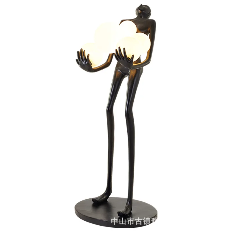 

FQ креативная Художественная Скульптура в форме человека, напольная лампа, большие украшения человеческого тела