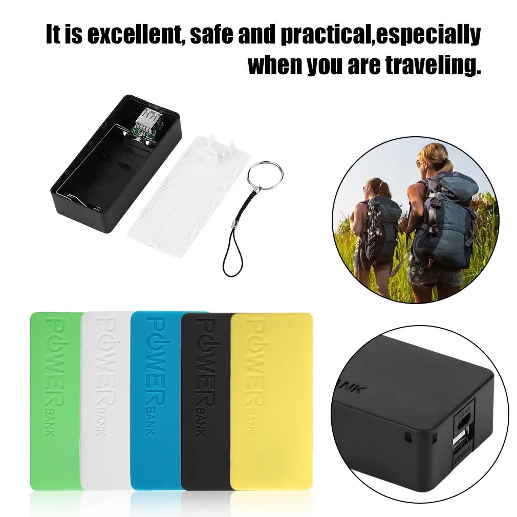 5600mAh 5V USB DIY Powerbank чехол Портативный внешний 2X18650 батарейный ящик для хранения Power