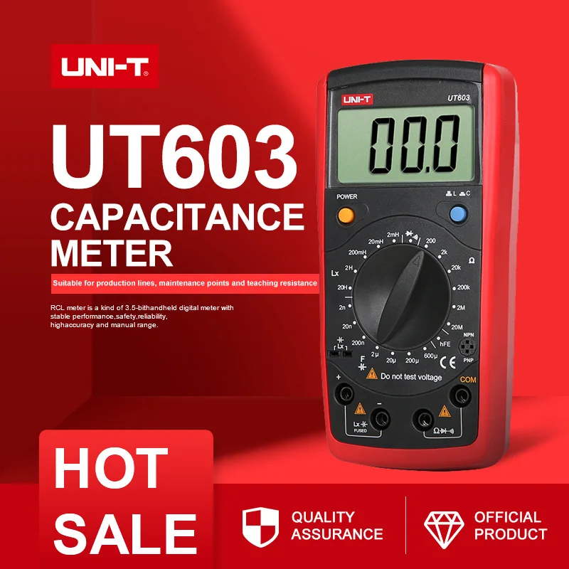Портативный Измеритель индуктивности UT603 измеритель емкости с цифровым