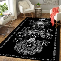 viking tattoo 3d printed carpet mat for living room doormat flannel print bedroom non slip floor rug 02