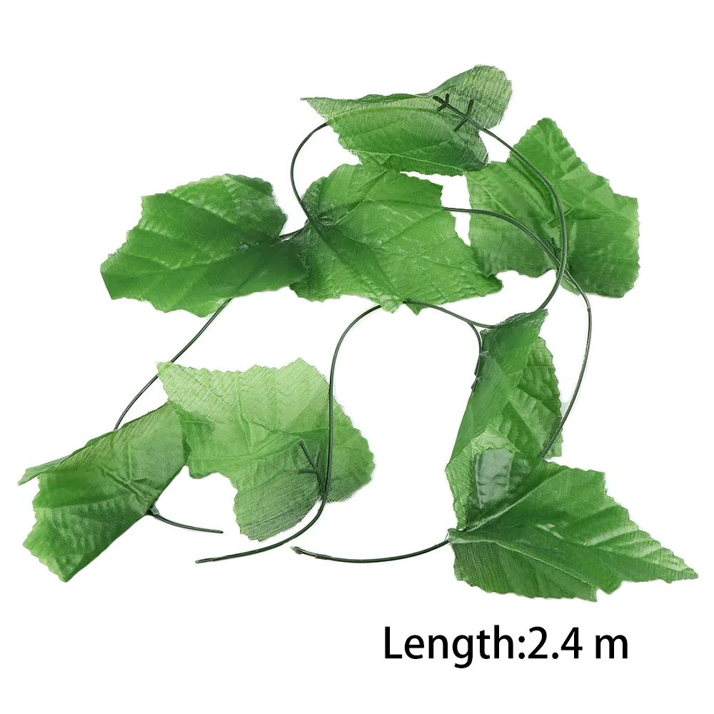1 гирлянда 2 4 м искусственные растения Плющ зеленые листья искусственная