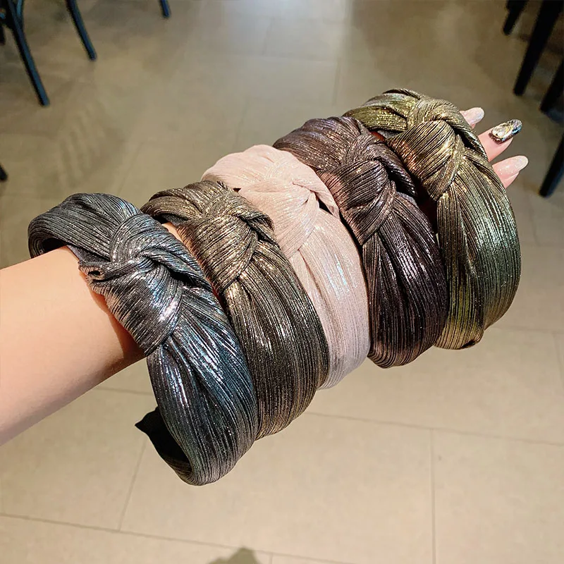 

Women Elegant Shining Knot Hairbands Sweet Hair Ornament Headband Headwear Head Band Hair Hoop Lady Fashion Hair Accessories