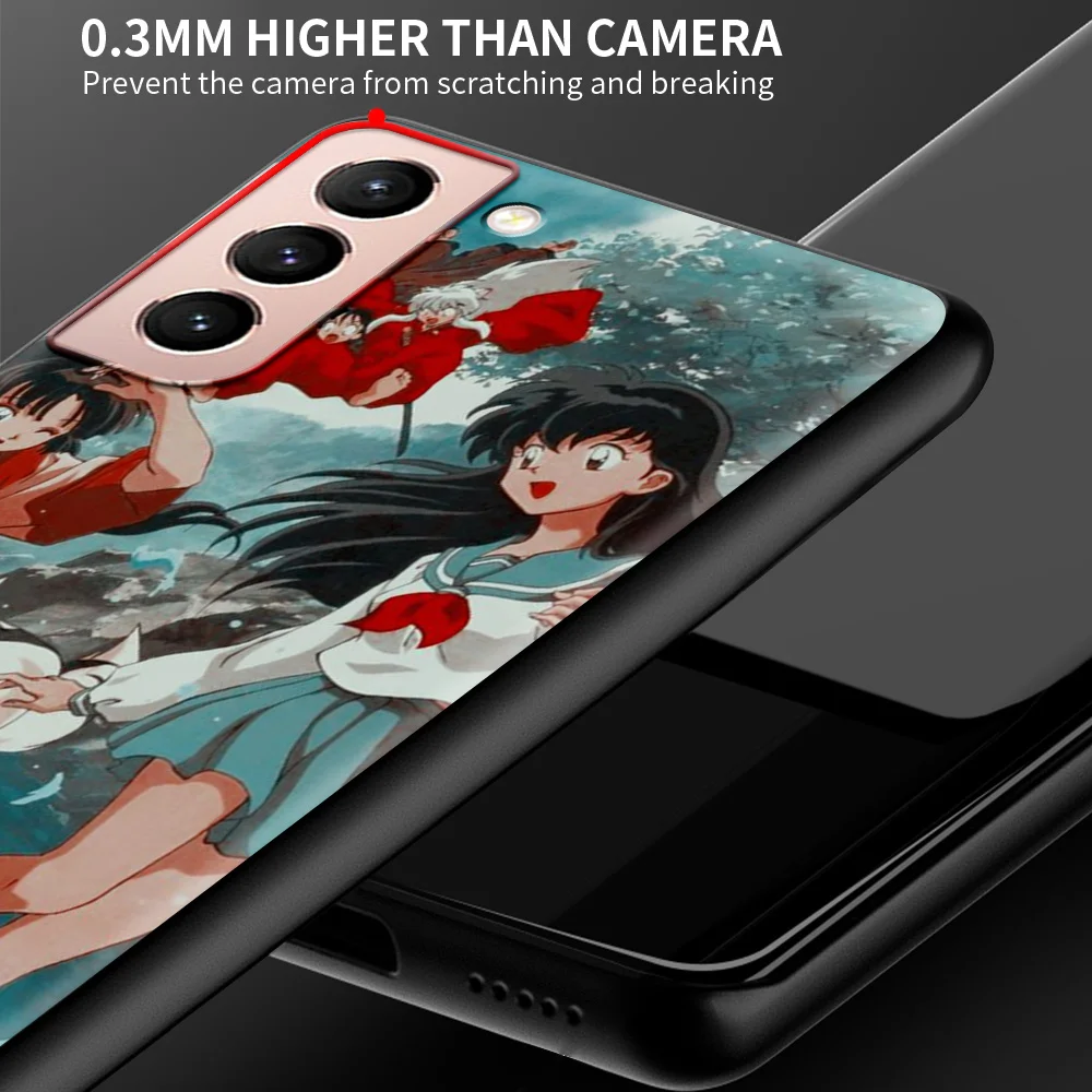 

Silicone Phone Case For Samsung Galaxy S20 FE S21 Ultra 5G S8 S9 S10 Plus Inuyasha Bumper Shell Cover Coque Fundas