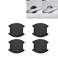 door handle scratch protector cover trim stickers exterior accessories 4 pc for rav4corollacamrypriusmark x carbon fiber