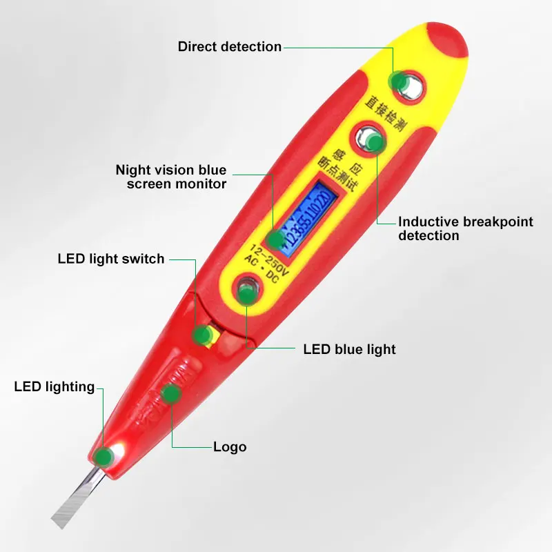 LAOA multifunction Digital Display Electrical PenTester Electroprobe AC/DC LCD Voltage Tester Free Shipping | Инструменты