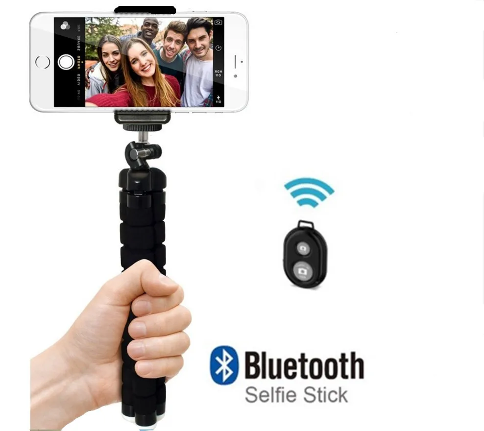 Маленький губчатый Штатив Универсальный мобильный телефон Bluetooth Автоспуск набор для фотосессии штатив